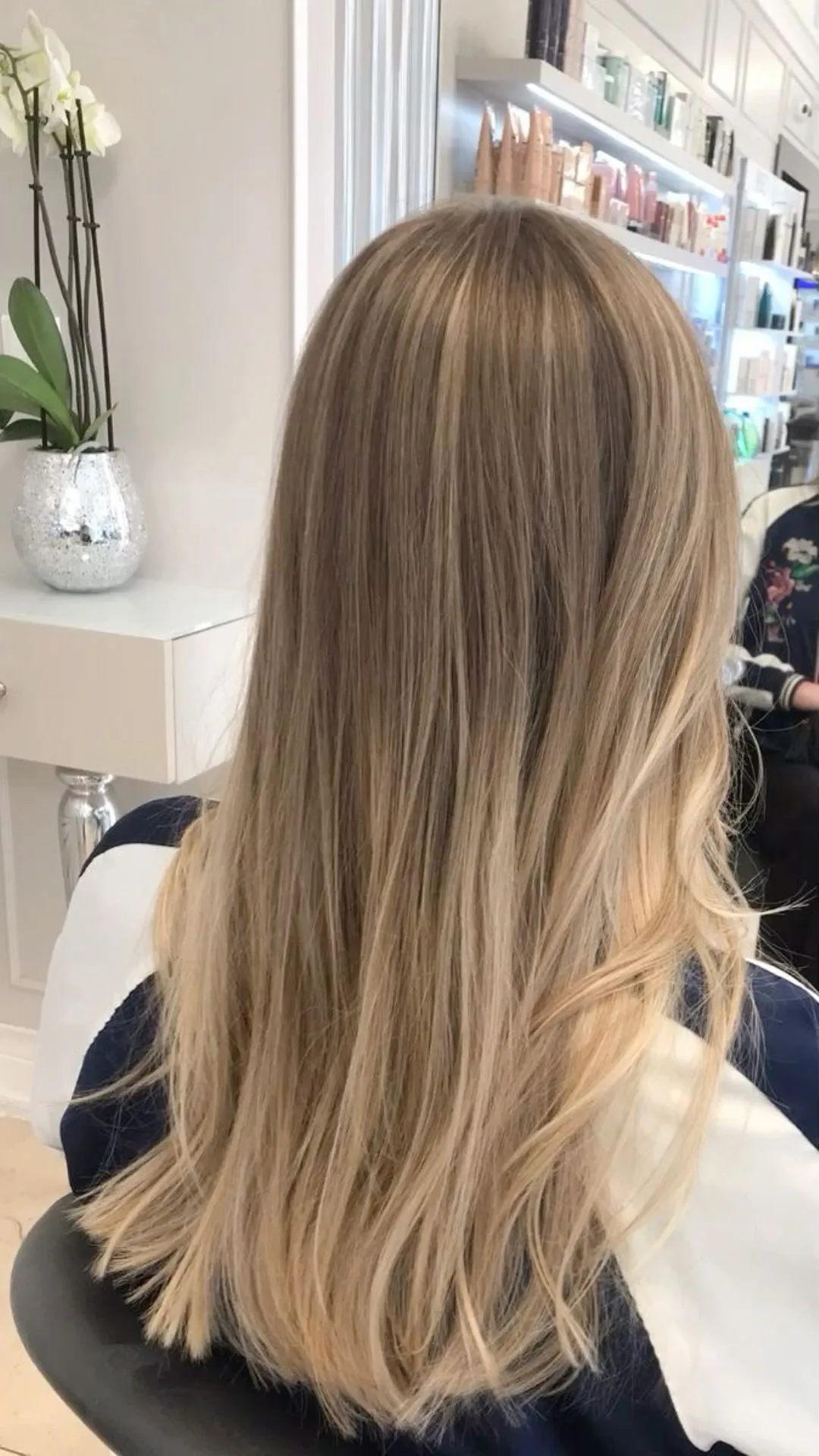 Визуальное объяснение: балаяж на русые волосы