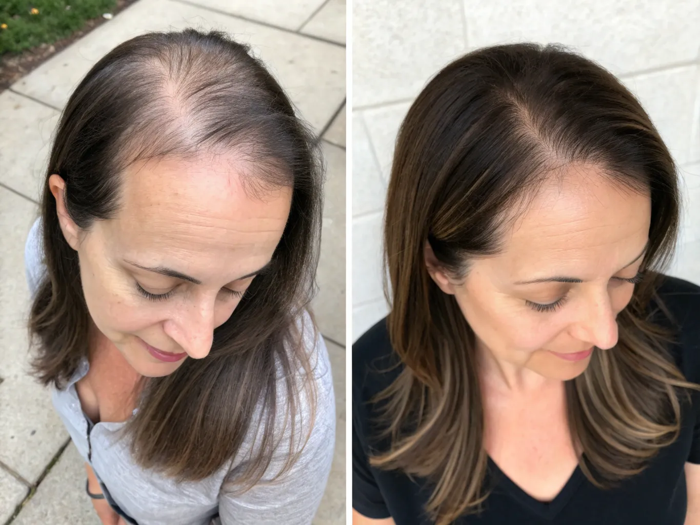 Визуальное объяснение: диффузное выпадение волос