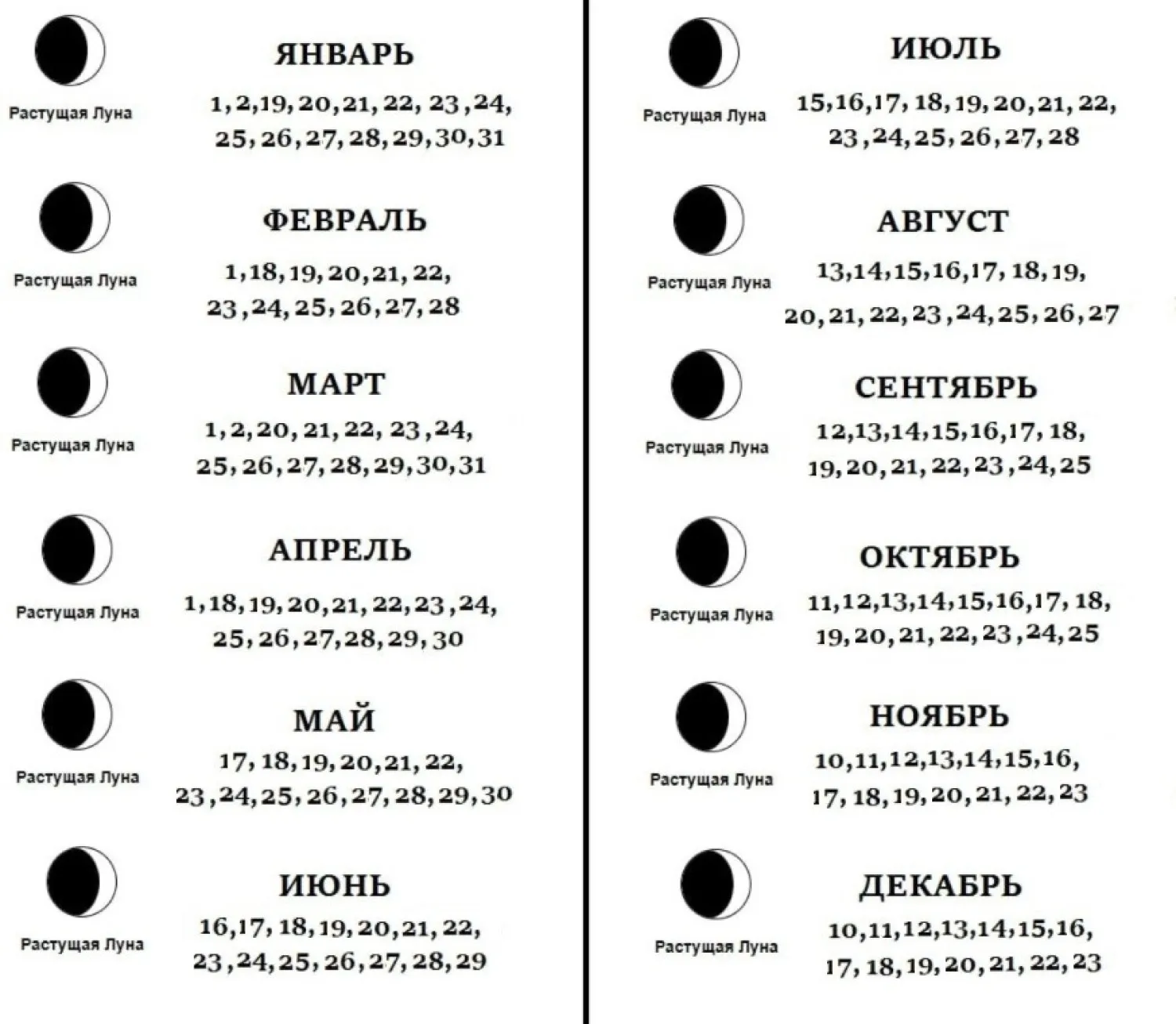 Фазы Луны и их влияние на стрижку волос Наглядная схема фаз Луны для стрижки волос: новолуние, растущая, полнолуние и убывающая луна с рекомендациями