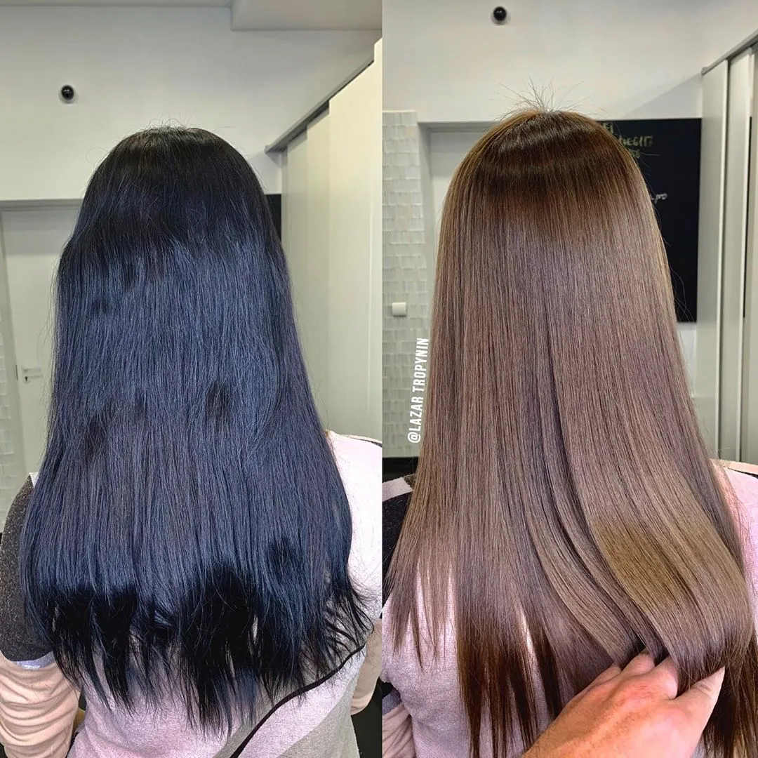 Визуальное объяснение: как смыть краску с волос