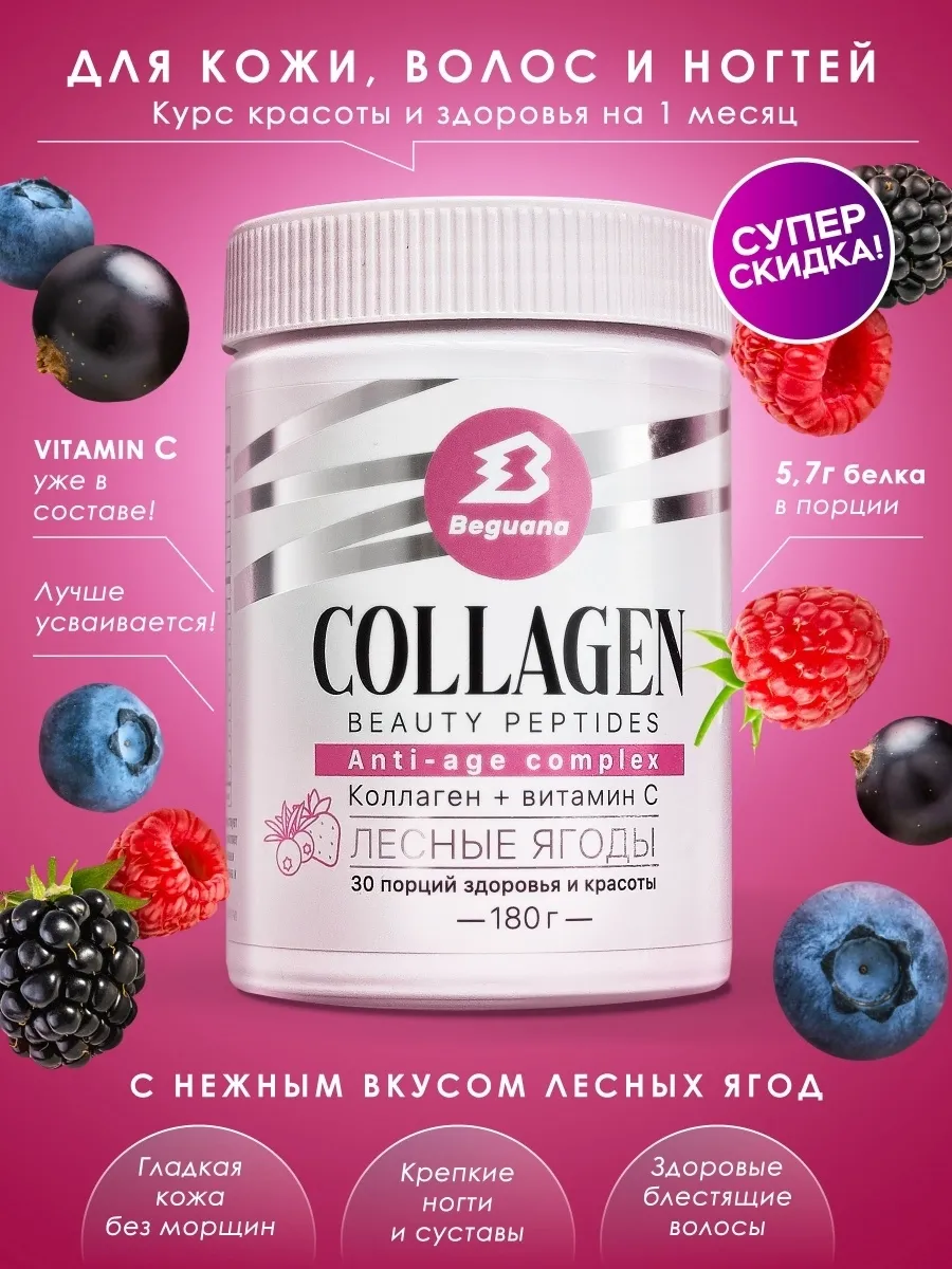 Визуальное руководство по: коллаген для волос и кожи