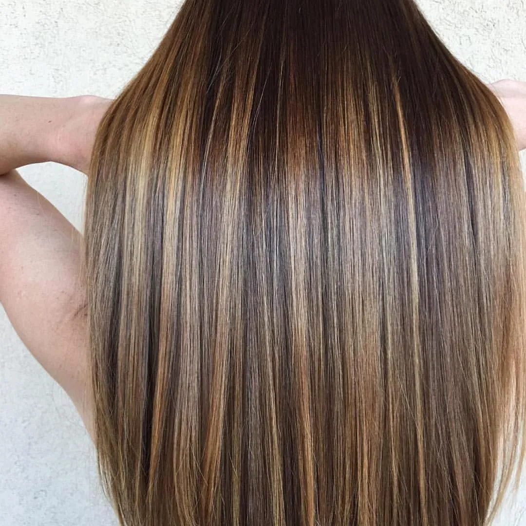 Визуальное объяснение: мелирование на темные волосы