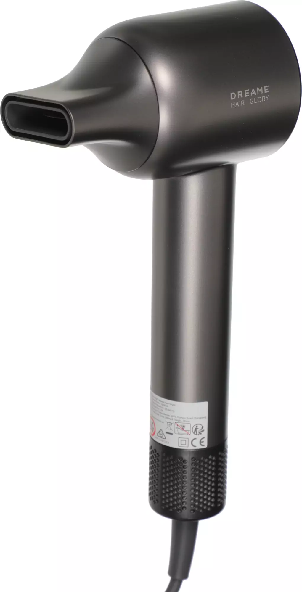 Фен мощностью 1600 Вт: компактное решение для ежедневного ухода Современный фен мощностью 1600 Вт на белом фоне, демонстрирующий компактный дизайн и насадку-концентратор