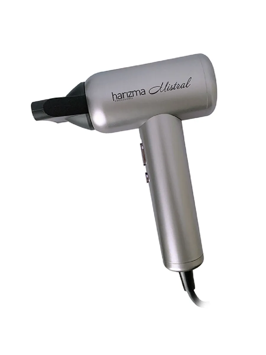 Профессиональный фен для волос с ионной технологией и керамическим нагревателем на белом фоне