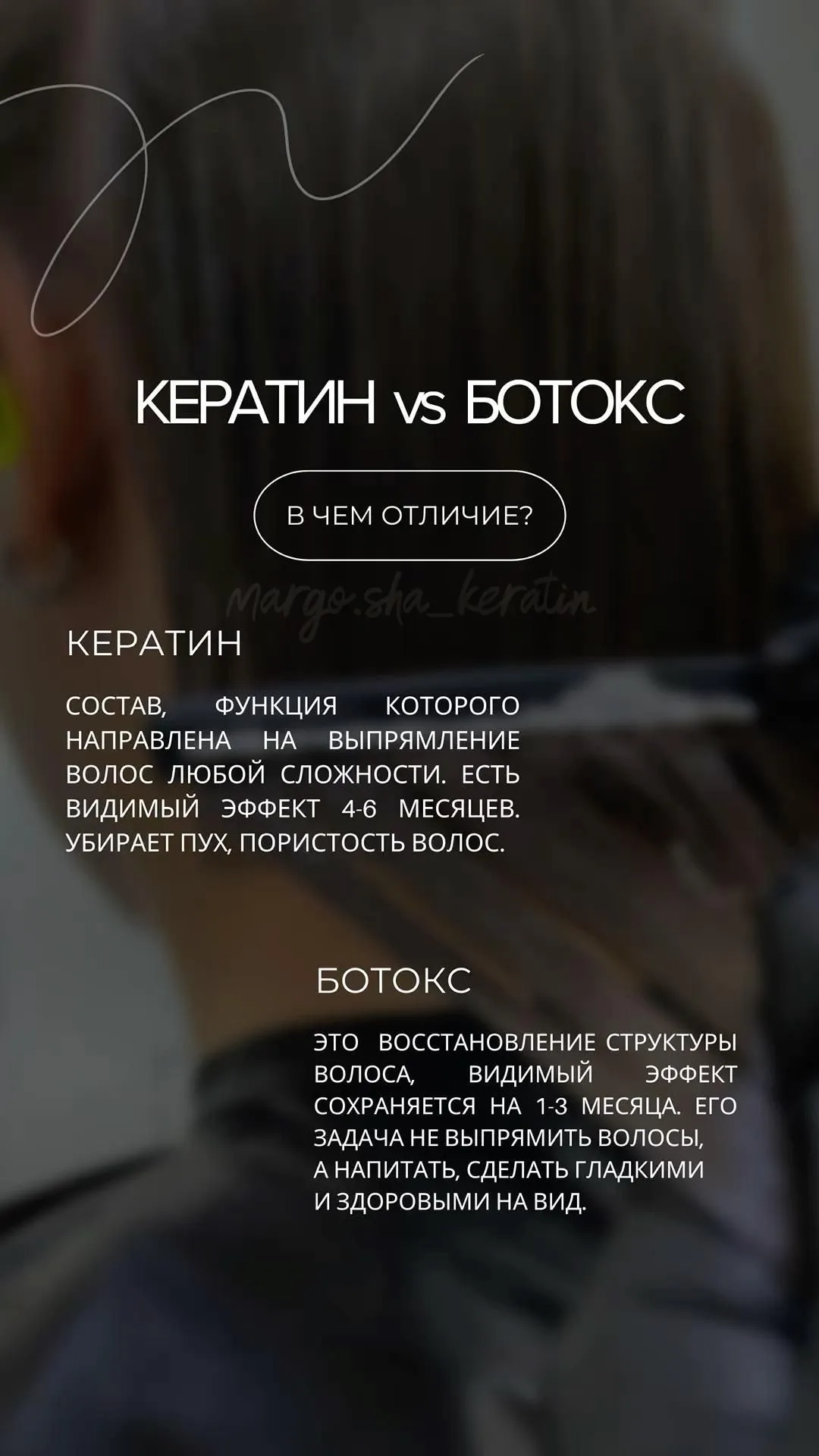 Визуальное объяснение: кератиновый ботокс