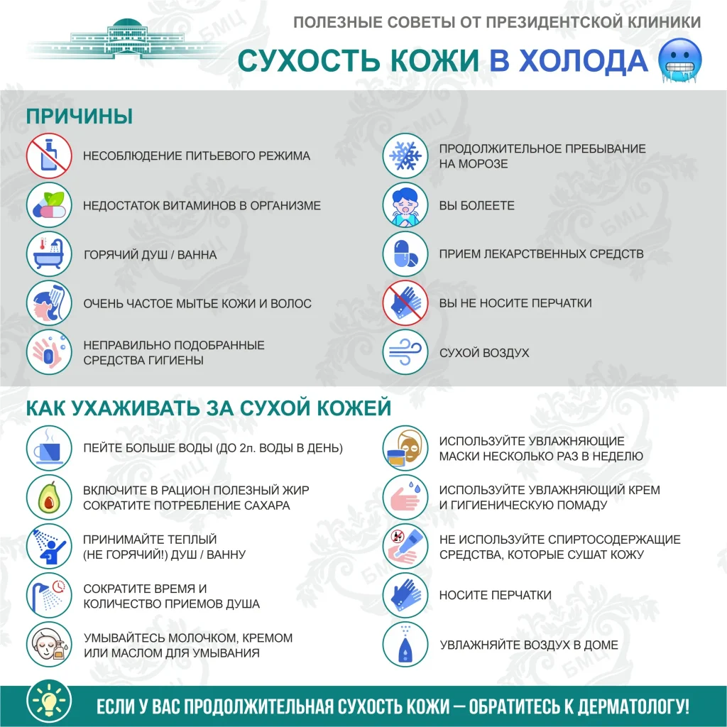 Здоровье и уход — Причины сухости кожи