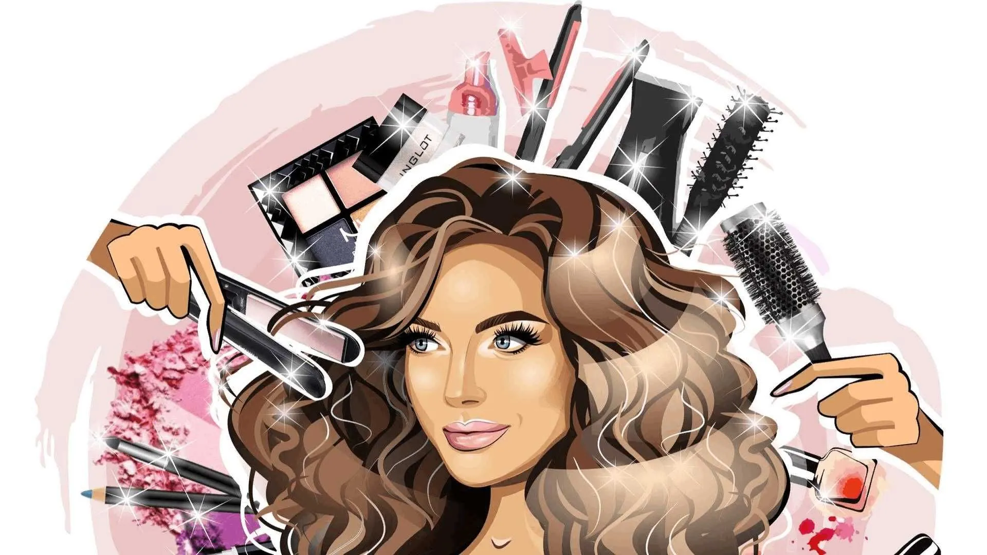 Работа парикмахера в современном салоне красоты Профессиональный парикмахер в салоне красоты выполняет стрижку клиенту, используя современные инструменты и технологии