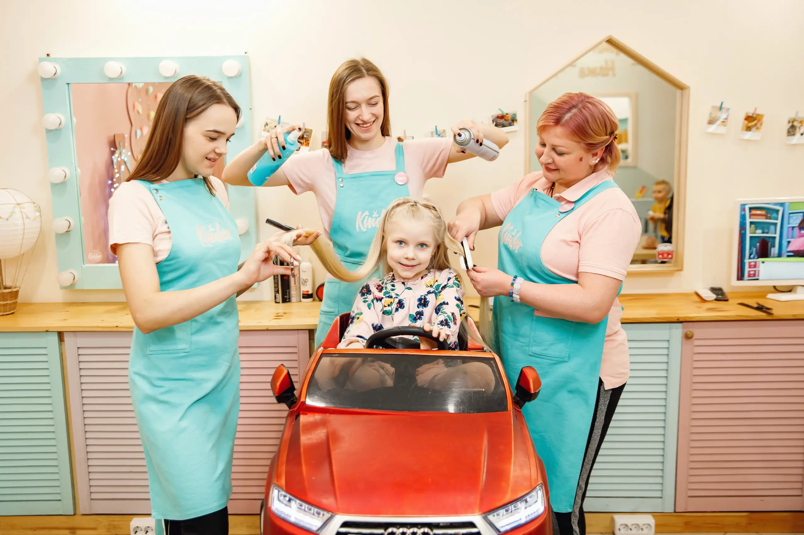 Визуальное объяснение: парикмахерская для детей
