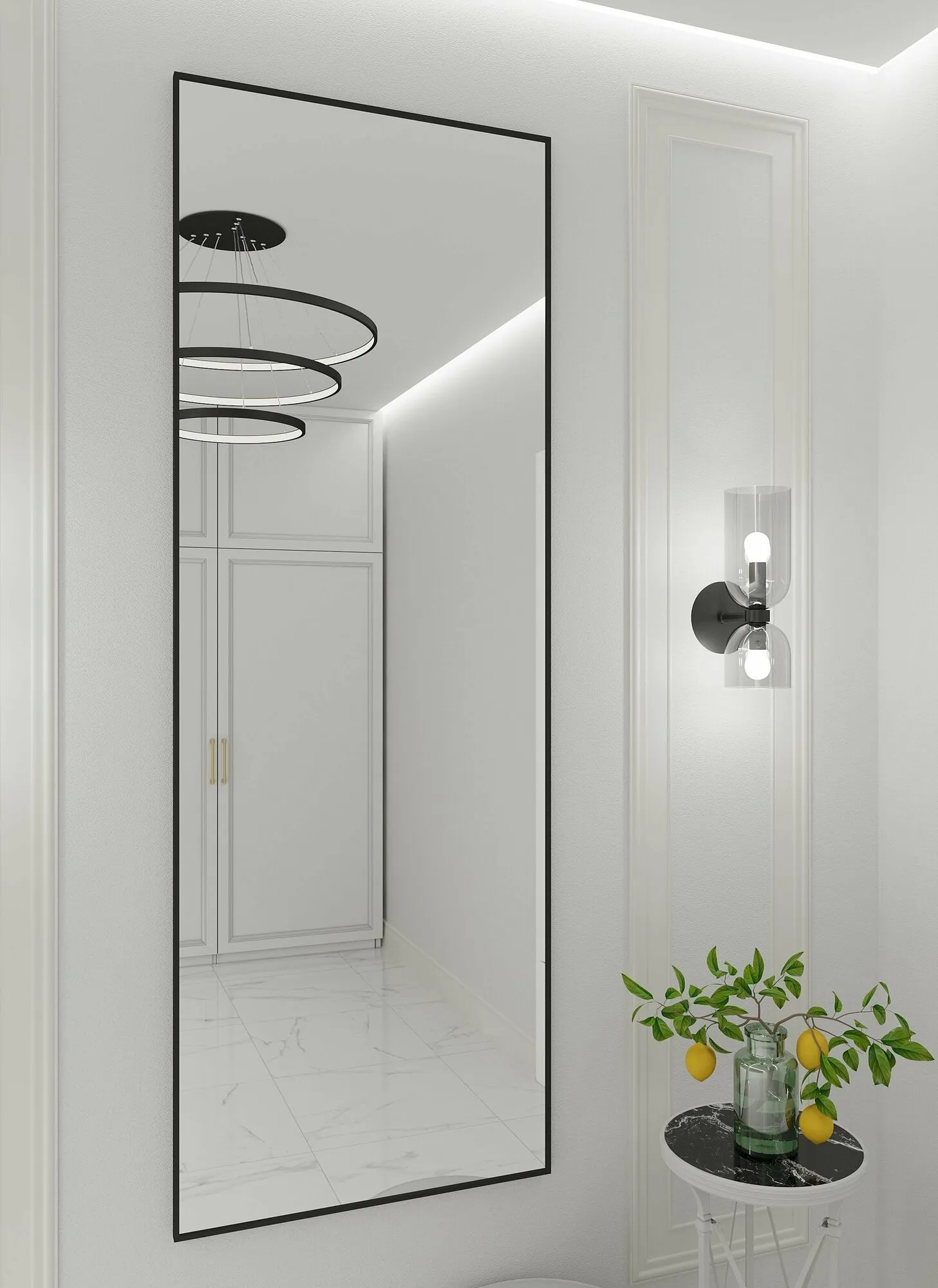 Визуальное объяснение: зеркала в прихожей