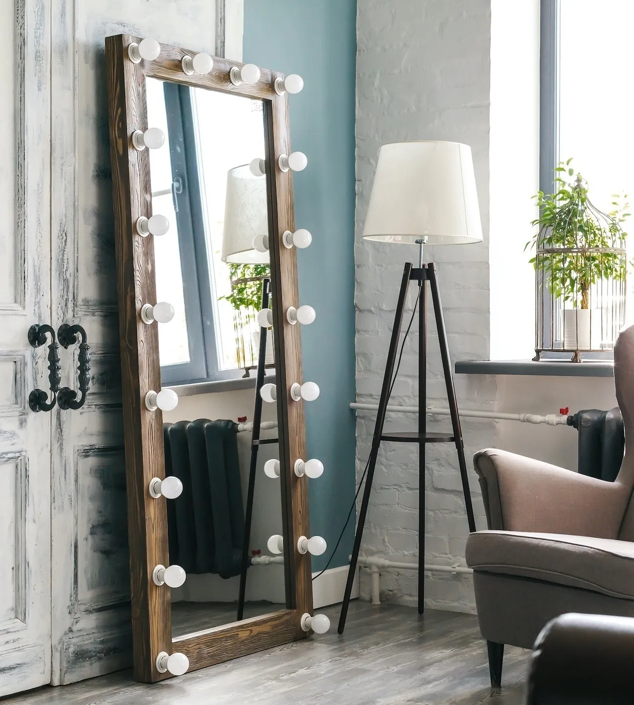 Визуальное объяснение: зеркало напольное