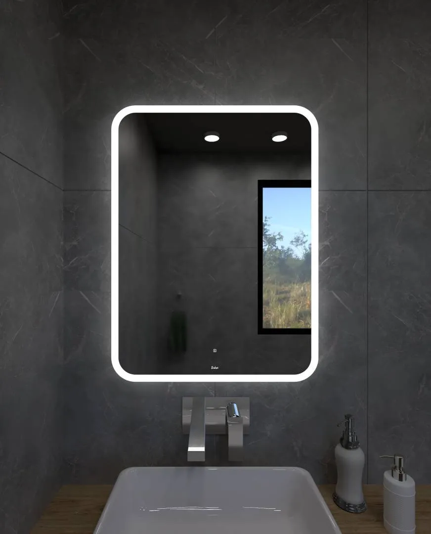 Визуальное объяснение: зеркало с подсветкой в ванную