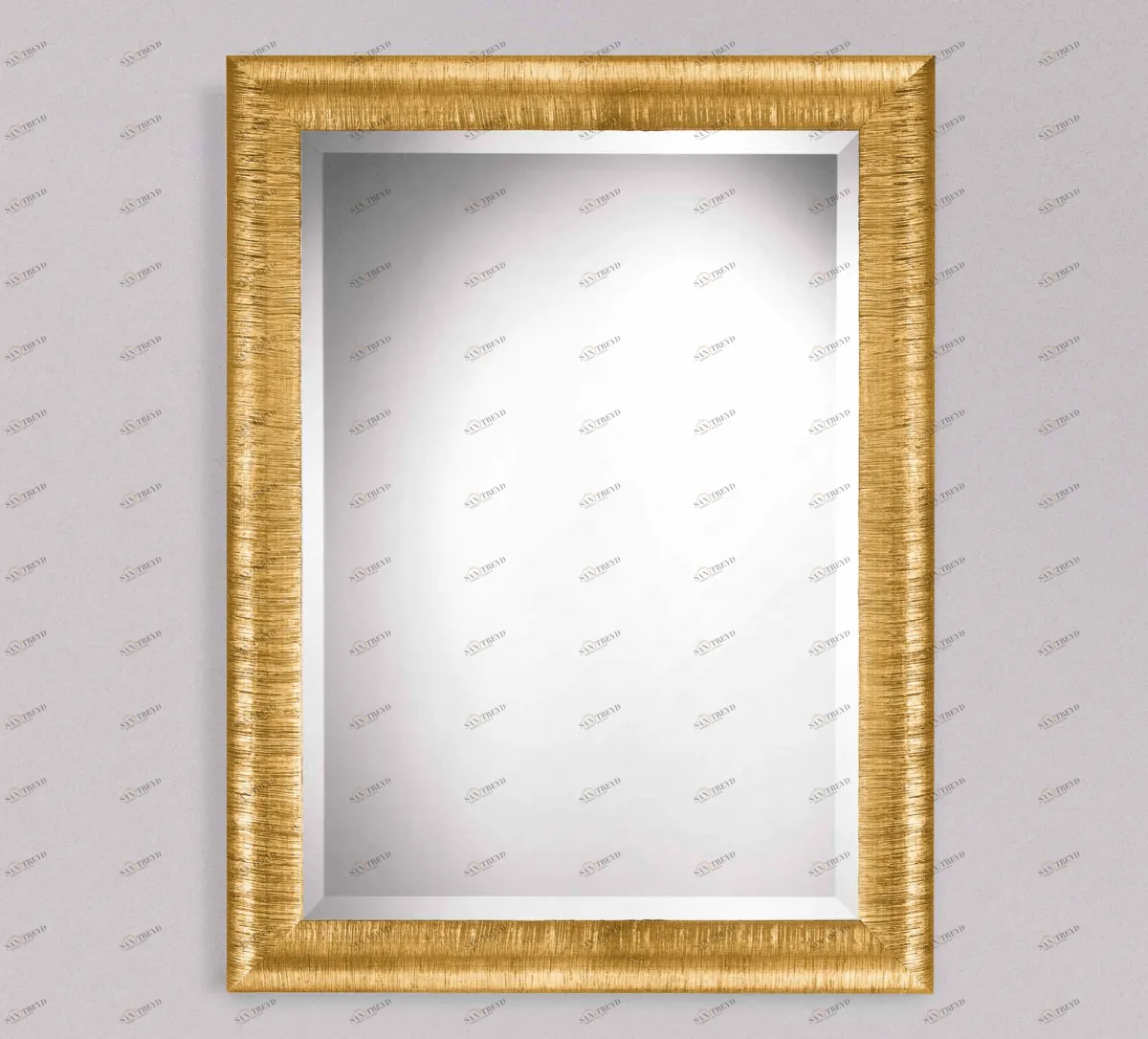 Зеркало в раме в современном интерьере гостиной Стильное зеркало в деревянной раме на светлой стене в гостиной, демонстрирующее как выбрать и использовать зеркало в раме для интерьера